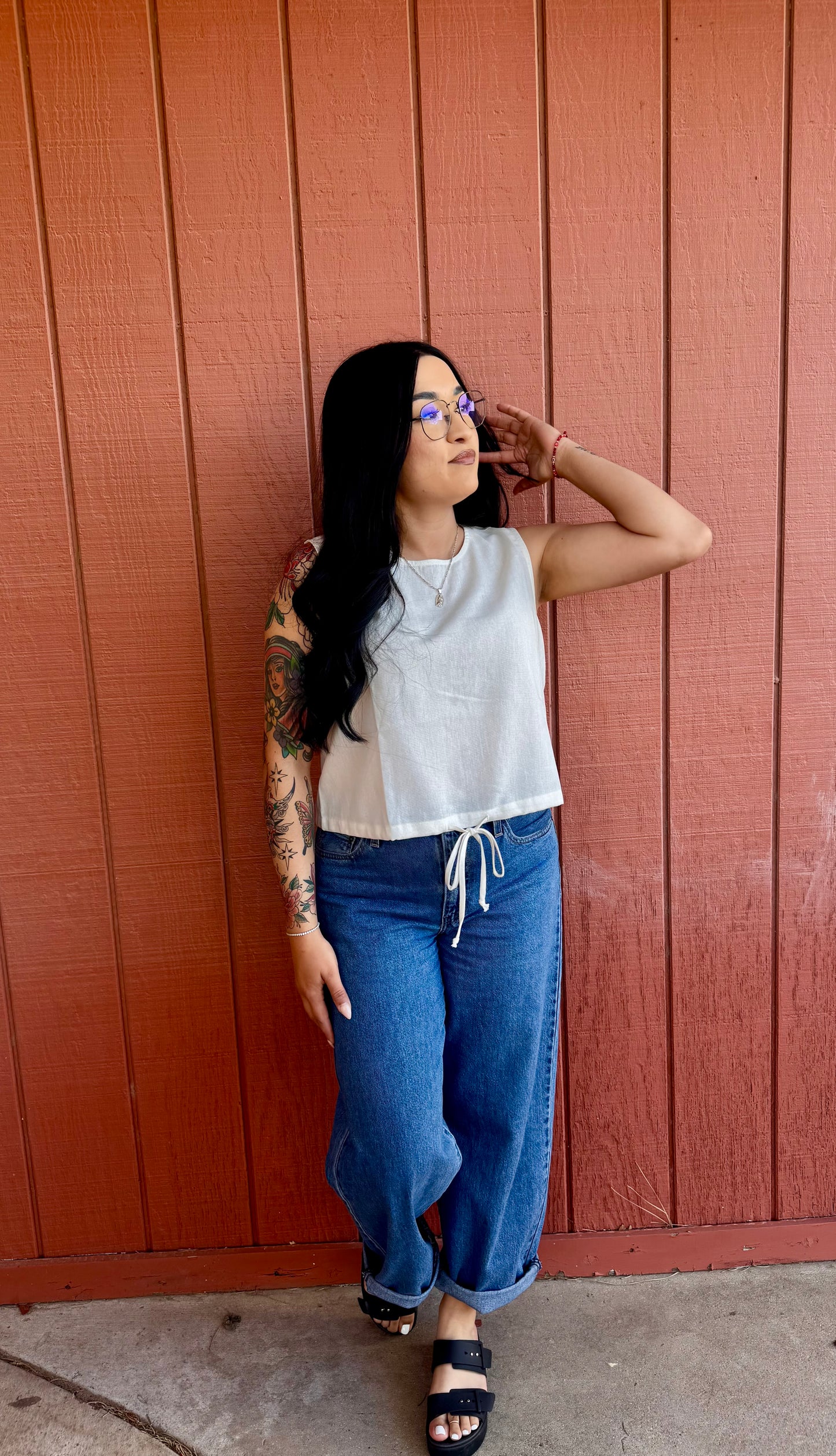 Sleeveless Tie Top