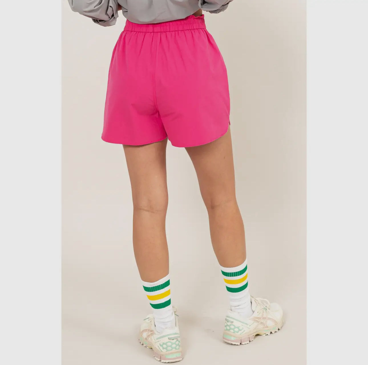 Hot Pink Poplin Shorts