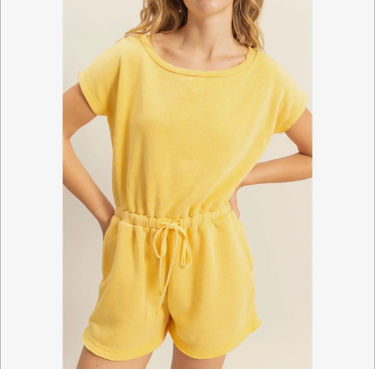Drawstring Waist Romper