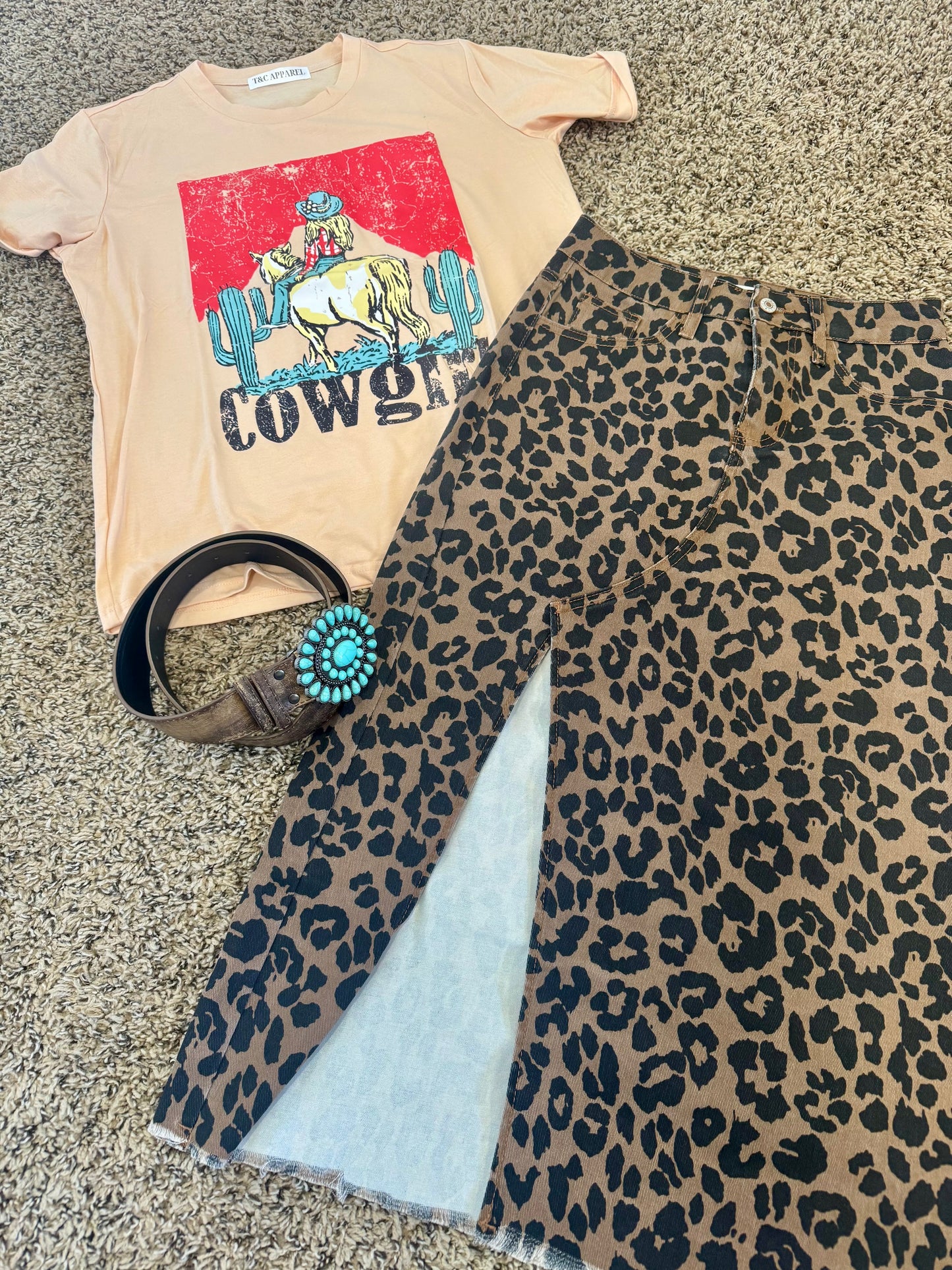 Leopard Midi Skirt