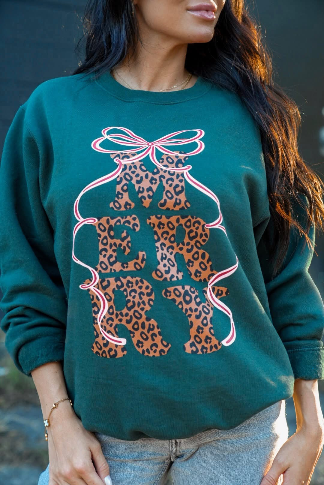 Merry Leopard Sweatshirt