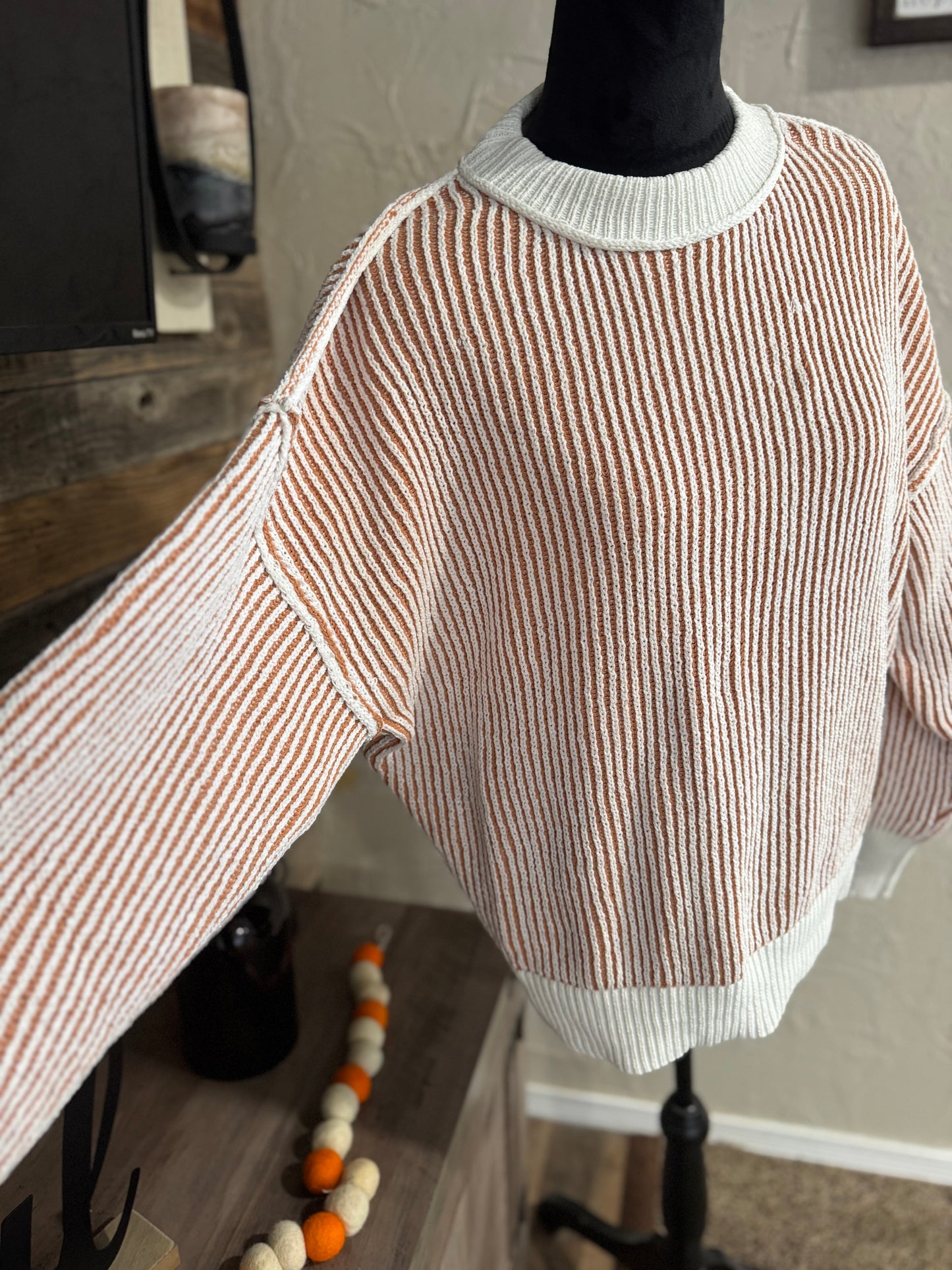 Camel Two toned Sweater