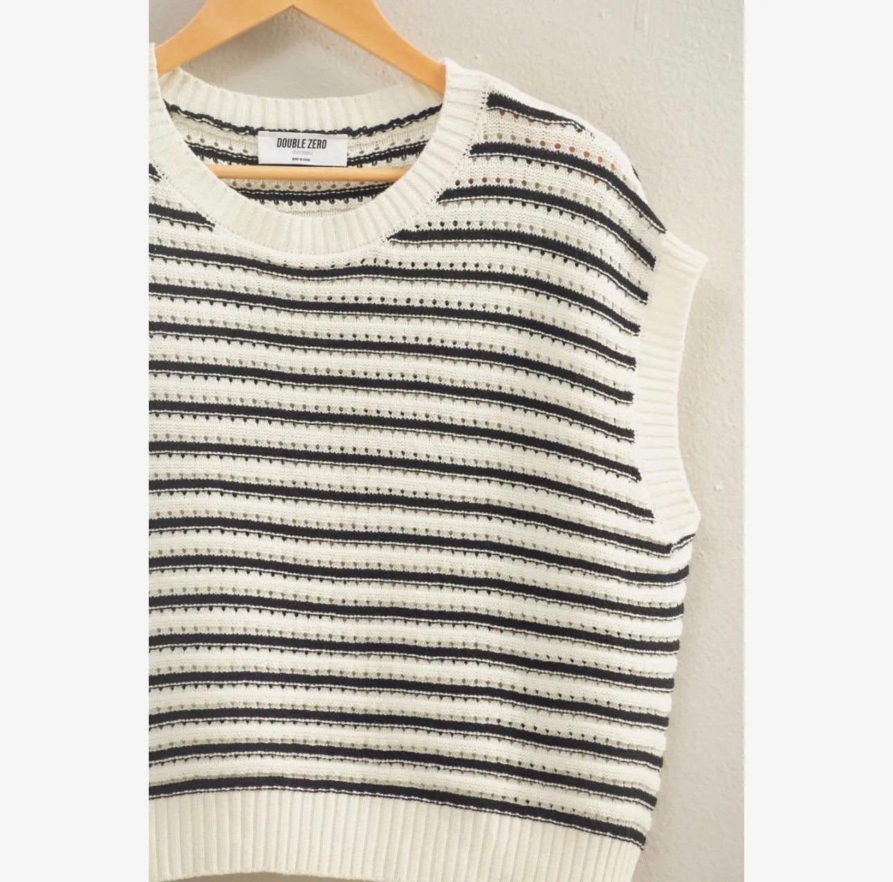 Striped Sleeveless Sweater