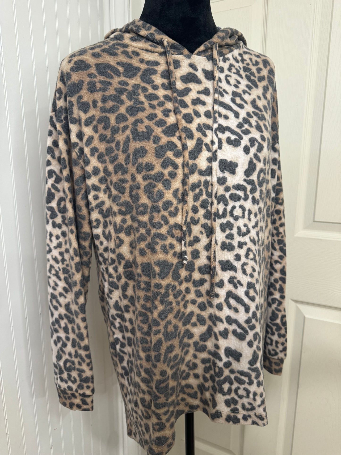 Cheetah Fleece Hoodie