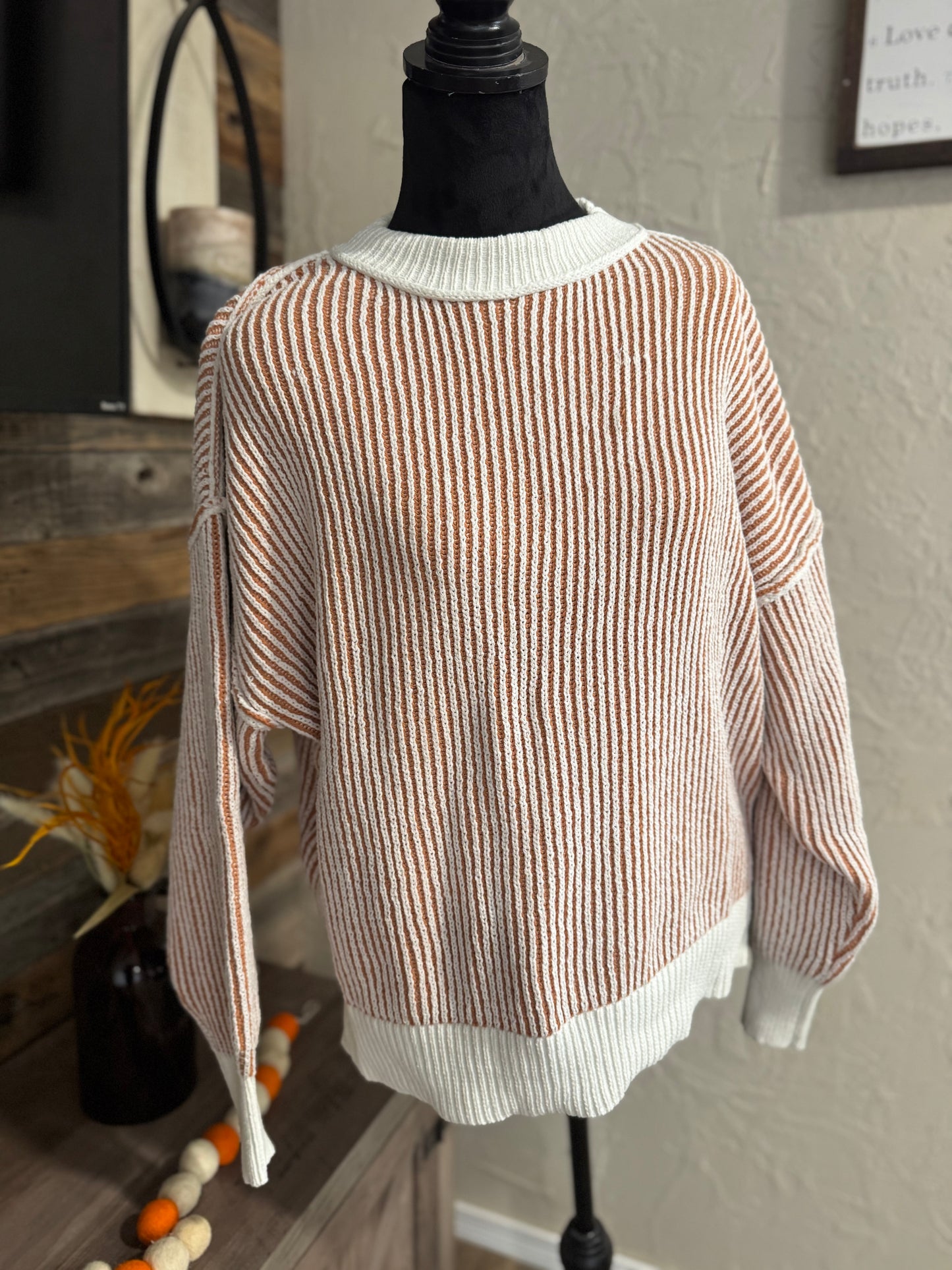 Camel Two toned Sweater