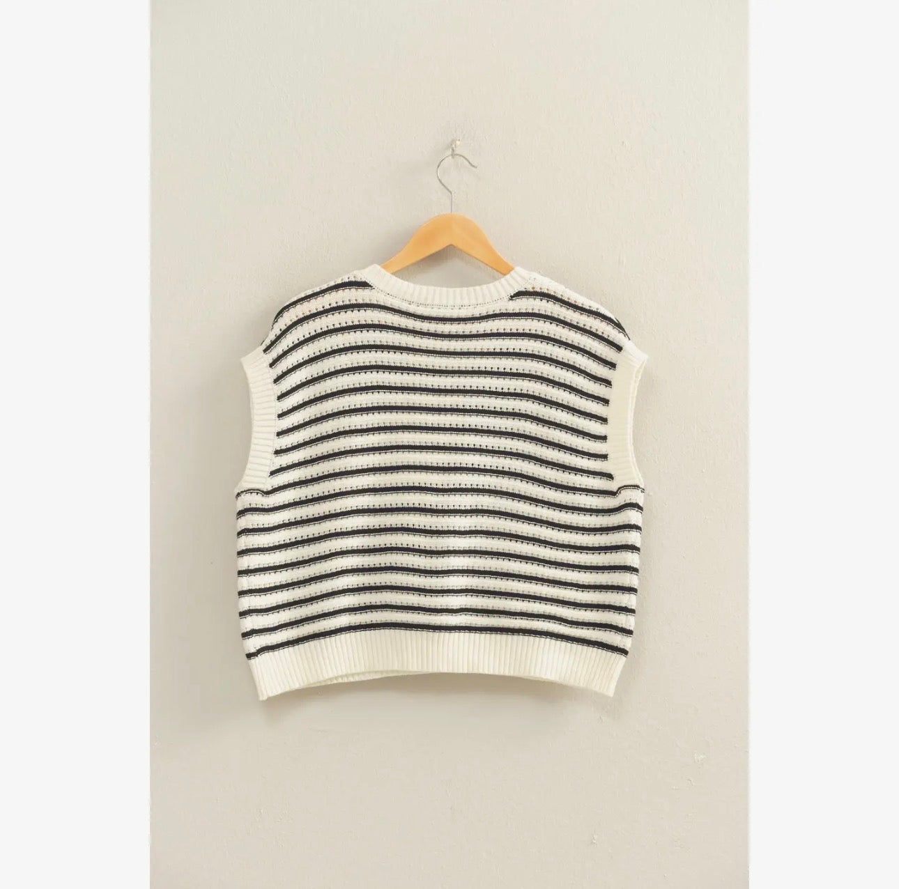 Striped Sleeveless Sweater