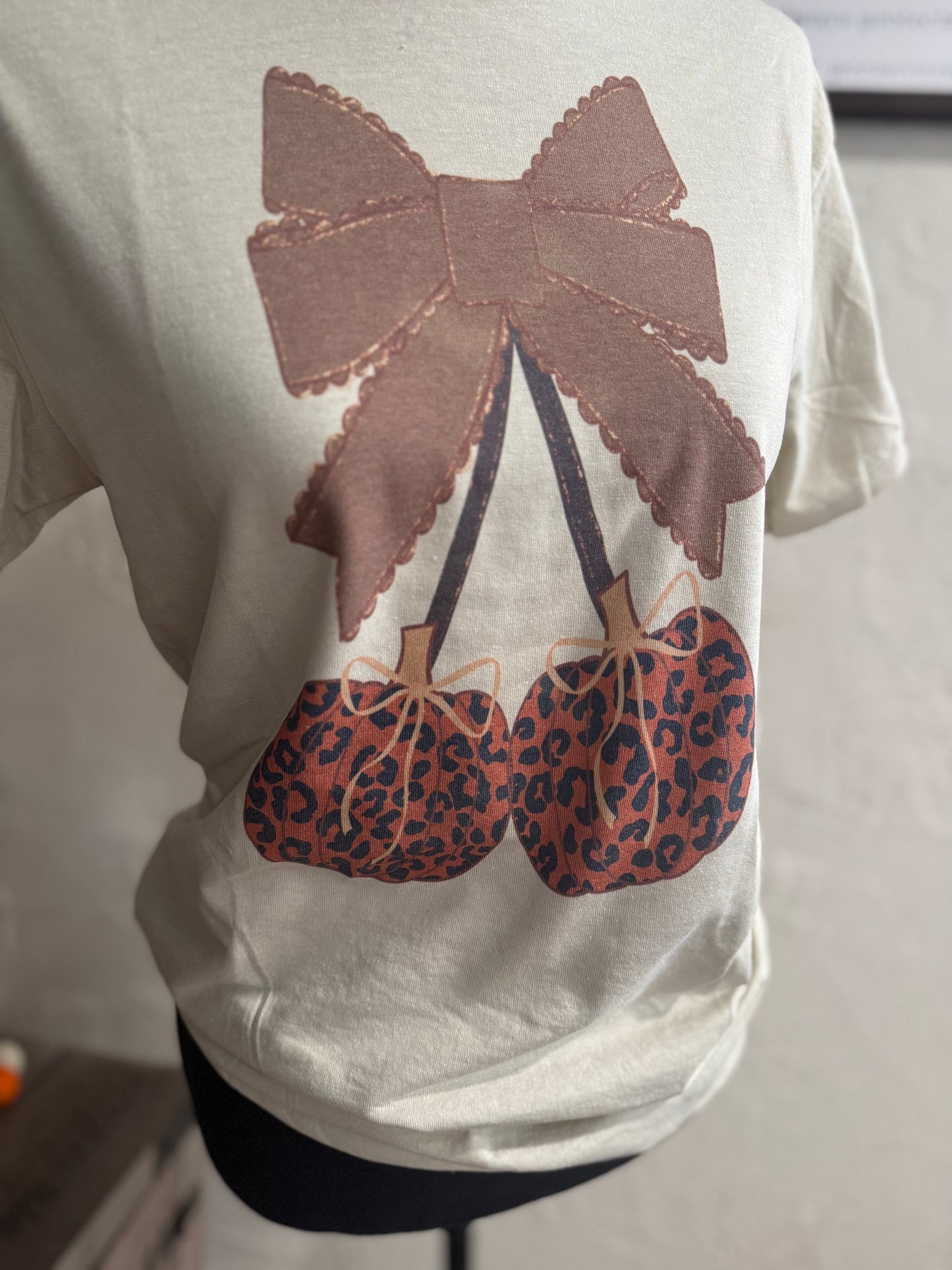 Cheetah Cherry Bow