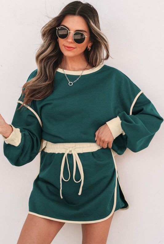 Green Skort Set