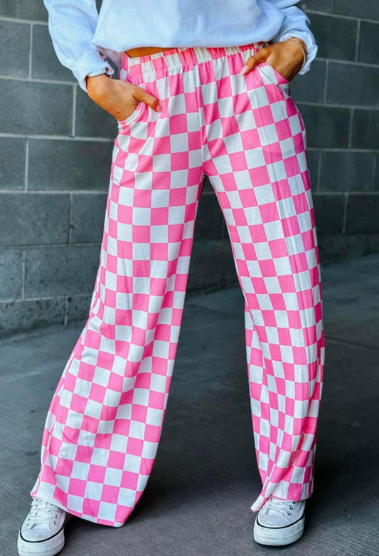 Pink Checkered Pants