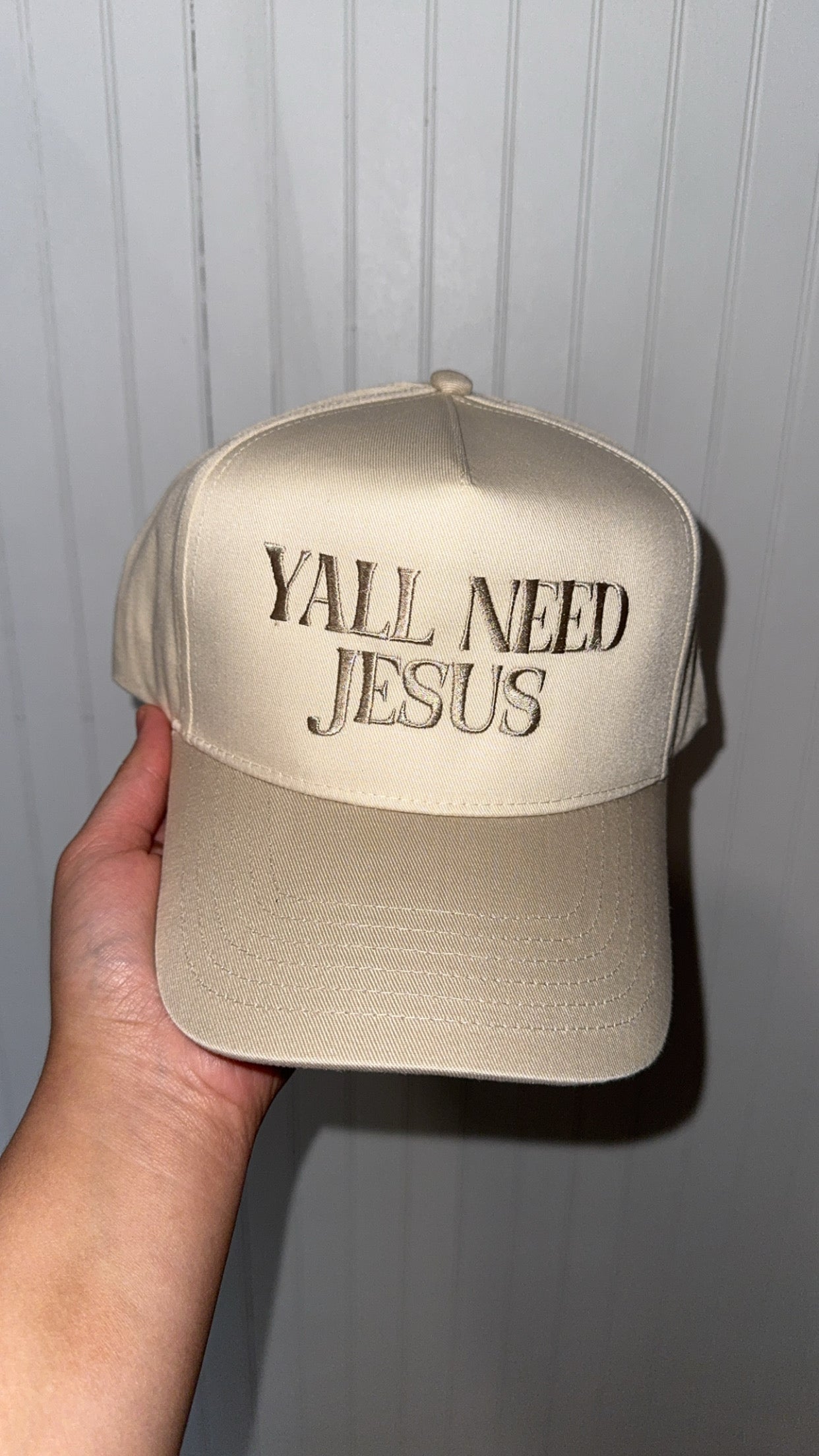 Yall Need Jesus Tan Trucker