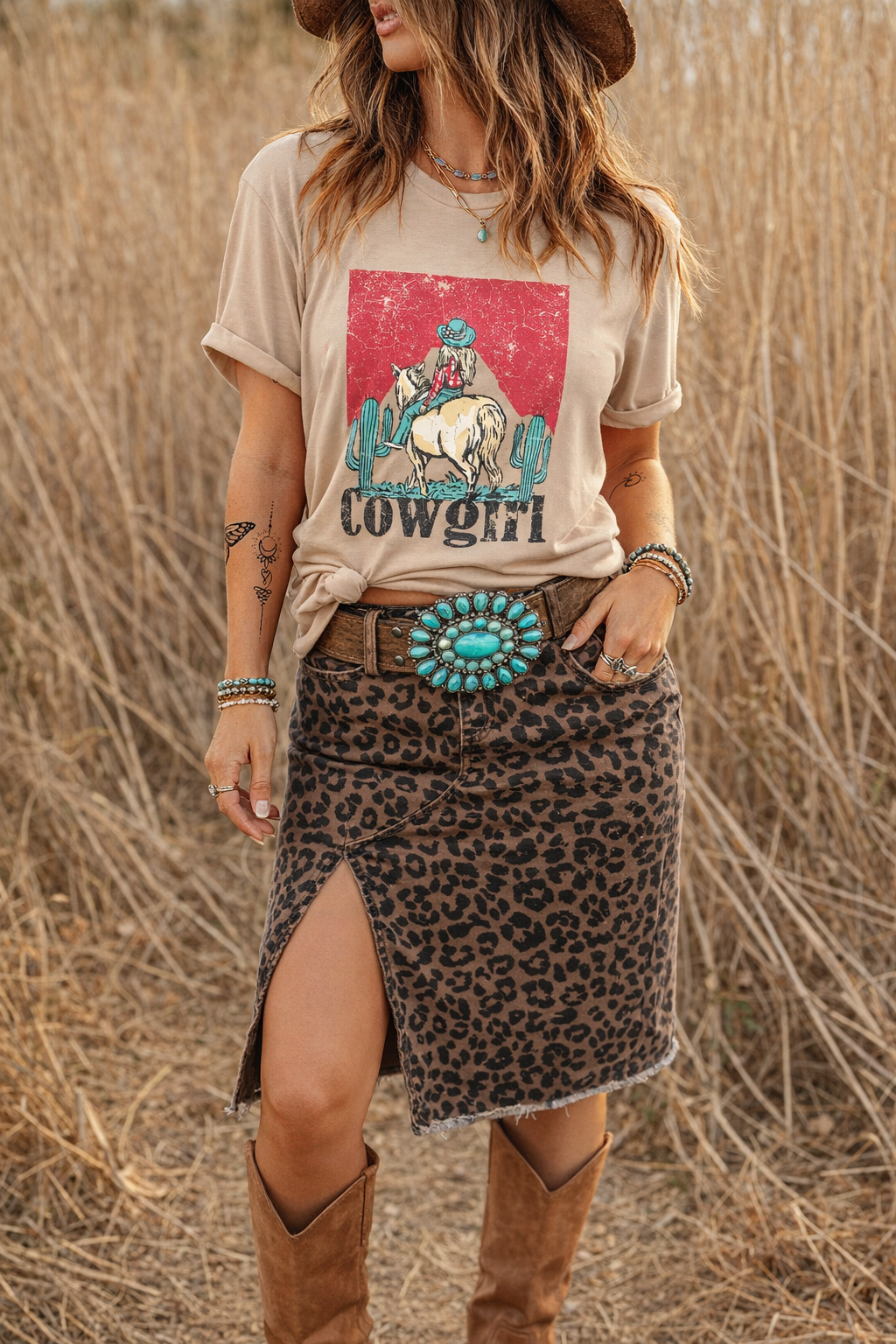 Leopard Midi Skirt